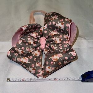 6 inch boutique hair bow with elastic head band